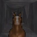 horse in an air vent